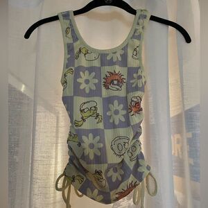 Nickelodeon Rugrats Ruched Tank Top, Yellow, Size XS
